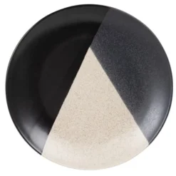 Maisons Du Monde Assiettes Plates Assiette Plate En Grès Tricolore - Lot De 4