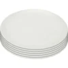 Kare Design Assiettes Plates Assiette Plate En Porcelaine Blanche D29 - Lot De 6