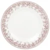 Maisons Du Monde Assiettes Plates Assiette Plate En Porcelaine Blanche Motif Végétal Gris - Lot De 6