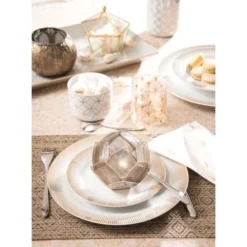 Maisons Du Monde Vaisselle De Noël Assiette Plate En Porcelaine D 27 Cm - Lot De 6 -Assiettes Soldes Magasin assiette plate en porcelaine d 27 cm 1000 3 13 163849 4