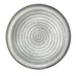 Sibo Homeconcept Assiettes Plates Assiette Plate En Porcelaine Gris 33 Cm - Lot De 2