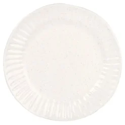 Maisons Du Monde Assiettes Plates Assiette Plate En Porcelaine Grise - Lot De 6