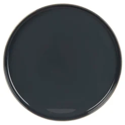 Maisons Du Monde Assiettes Plates Assiette Plate En Porcelaine Grise Et Dorée - Lot De 6