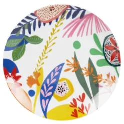 Maisons Du Monde Assiettes Assiette Plate En Porcelaine Multicolore Imprimée - Lot De 2 -Assiettes Soldes Magasin assiette plate en porcelaine multicolore imprimee 1000 8 21 205062 1