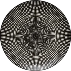Kare Design Assiettes Plates Assiette Plate En Porcelaine Noire Et Blanche D26 - Lot De 4 -Assiettes Soldes Magasin assiette plate en porcelaine noire et blanche d26 lot de 4 2