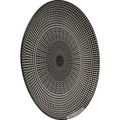 Kare Design Assiettes Plates Assiette Plate En Porcelaine Noire Et Blanche D26 - Lot De 4 -Assiettes Soldes Magasin assiette plate en porcelaine noire et blanche d26 lot de 4 4