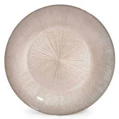 Maisons Du Monde Vaisselle De Noël Assiette Plate En Verre Coloris Champagne D 28 Cm - Lot De 6