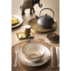 Assiettes Soldes Magasin -Assiettes Soldes Magasin assiette plate en verre coloris champagne d 28 cm 1000 13 8 164131 4