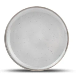 ONA Assiettes à Dessert Assiette Plate Gris Ø 19,5cm - Lot De 4