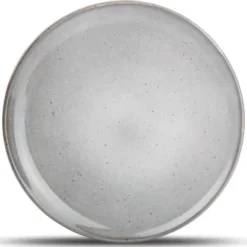 ONA Assiettes Plates Assiette Plate Gris Ø 26cm - Lot De 4