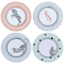 Yvonne Ellen Assiettes Plates Assiettes En Mélamine D26cm - Lot De 4