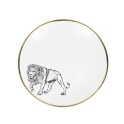 Lo De Manuela Assiettes Plates Grande Assiette Porcelaine De Limoges Tigre 26,5 Cm