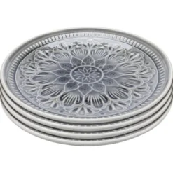 Kare Design Assiettes Plates Lot 4 Bols, 4 Tasses, 4 Assiettes D27, 4 Assiettes D21 En Grès Gris -Assiettes Soldes Magasin lot 4 bols 4 tasses 4 assiettes d27 4 assiettes d21 en gres gris 2