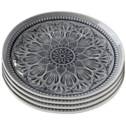 Kare Design Assiettes Plates Lot 4 Bols, 4 Tasses, 4 Assiettes D27, 4 Assiettes D21 En Grès Gris -Assiettes Soldes Magasin lot 4 bols 4 tasses 4 assiettes d27 4 assiettes d21 en gres gris 3