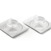 GEFU Assiettes De Présentation Lot De 2 Coquetiers En Acier Inoxydable Argent
