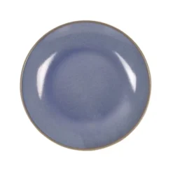 Trend'up Assiettes à Dessert Lot De 6 - Assiette à Dessert 21 Cm En Grès Bleu