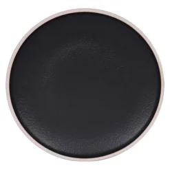 Table Passion Assiettes à Dessert Lot De 6 - Assiette à Dessert 22 Cm En Grès Noir