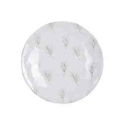 Table Passion Assiettes à Dessert Lot De 6 - Assiette à Dessert Hawaï Vert 23 Cm En Grès Blanc