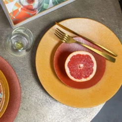 Table Passion Assiettes à Dessert Lot De 6 - Assiette à Pain Terra 16 Cm En Grès Orange -Assiettes Soldes Magasin lot de 6 assiette a pain terra 16 cm en gres orange 2