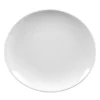 Trend'up Assiettes à Dessert Lot De 6 - Assiette à Steak Ovale 30x28 Cm En Porcelaine Blanc