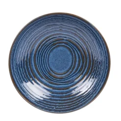 Table Passion Assiettes Creuses Lot De 6 - Assiette Creuse 22 Cm En Faïence Bleu