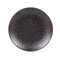 Table Passion Assiettes Creuses Lot De 6 - Assiette Creuse 22 Cm En Faïence Noir
