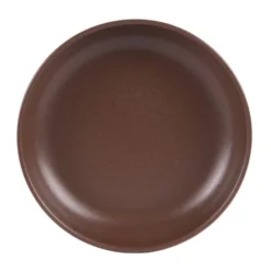 Table Passion Assiettes Creuses Lot De 6 - Assiette Creuse Chocolat 22 Cm En Grès Marron
