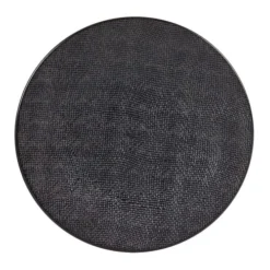 Table Passion Assiettes Plates Lot De 6 - Assiette Plate 27 Cm En Grès Noir