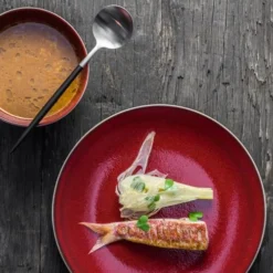 Table Passion Assiettes Plates Lot De 6 - Assiette Plate 27 Cm En Grès Rouge -Assiettes Soldes Magasin lot de 6 assiette plate 27 cm en gres rouge 2