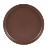 Table Passion Assiettes Plates Lot De 6 - Assiette Plate Chocolat 26 Cm En Grès Marron