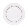 Table Passion Assiettes Plates Lot De 6 - Assiette Plate Gris 27 Cm En Porcelaine Blanc