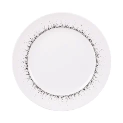 Table Passion Assiettes Plates Lot De 6 - Assiette Plate Gris 27 Cm En Porcelaine Blanc