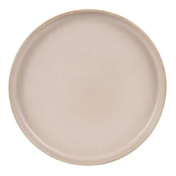 Table Passion Assiettes Plates Lot De 6 - Assiette Plate Sable 26 Cm En Grès Beige