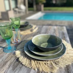 Now’s Home Lot De 6 Assiettes à Dessert Vertes -Assiettes Soldes Magasin lot de 6 assiettes a dessert vertes 2