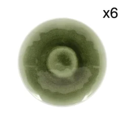 Now’s Home Lot De 6 Assiettes à Dessert Vertes