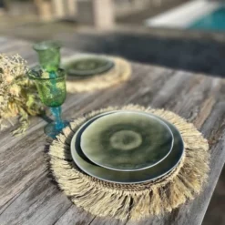 Now’s Home Lot De 6 Assiettes à Dessert Vertes -Assiettes Soldes Magasin lot de 6 assiettes a dessert vertes 3