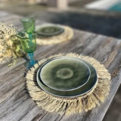 Now’s Home Lot De 6 Assiettes à Dessert Vertes -Assiettes Soldes Magasin lot de 6 assiettes a dessert vertes 4