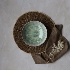 Novastyl Assiettes Creuses Lot De 6 Assiettes Calotte En Porcelaine émaillée Verte D21,5cm -Assiettes Soldes Magasin lot de 6 assiettes calotte en porcelaine emaillee verte d21 5cm 2