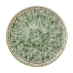 Novastyl Lot De 6 Assiettes Plates En Porcelaine émaillée Verte D27cm