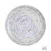 Luminarc Lot De 6 Assiettes Plates Stratis Grises 25cm