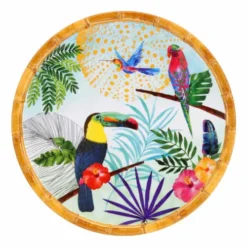 Les Jardins De La Comtesse Assiettes à Dessert Petite Assiette Plate En Mélamine 23 Cm Imprimé De Toucans