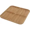 Wadiga Assiettes De Présentation Plateau De Service / Plat De Présentation En Bambou 4 Compartiments