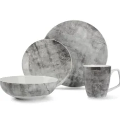 Salt&Pepper Assiettes Plates Service 16 Pièces Emperador