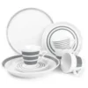 Salt&Pepper Assiettes Plates Service 20 Pièces Gris
