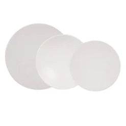 Table Passion Assiettes Plates Service D'assiettes 18 Pièces En Grès Blanc