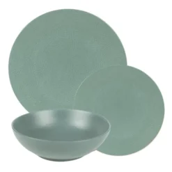 Table Passion Assiettes Plates Service D'assiettes 18 Pièces En Grès Bleu