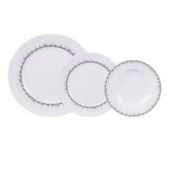 Table Passion Assiettes Plates Service D'assiettes 18 Pièces En Porcelaine Blanc