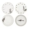 Yvonne Ellen Assiettes Plates Set 4 Assiettes Mono Party 16cm